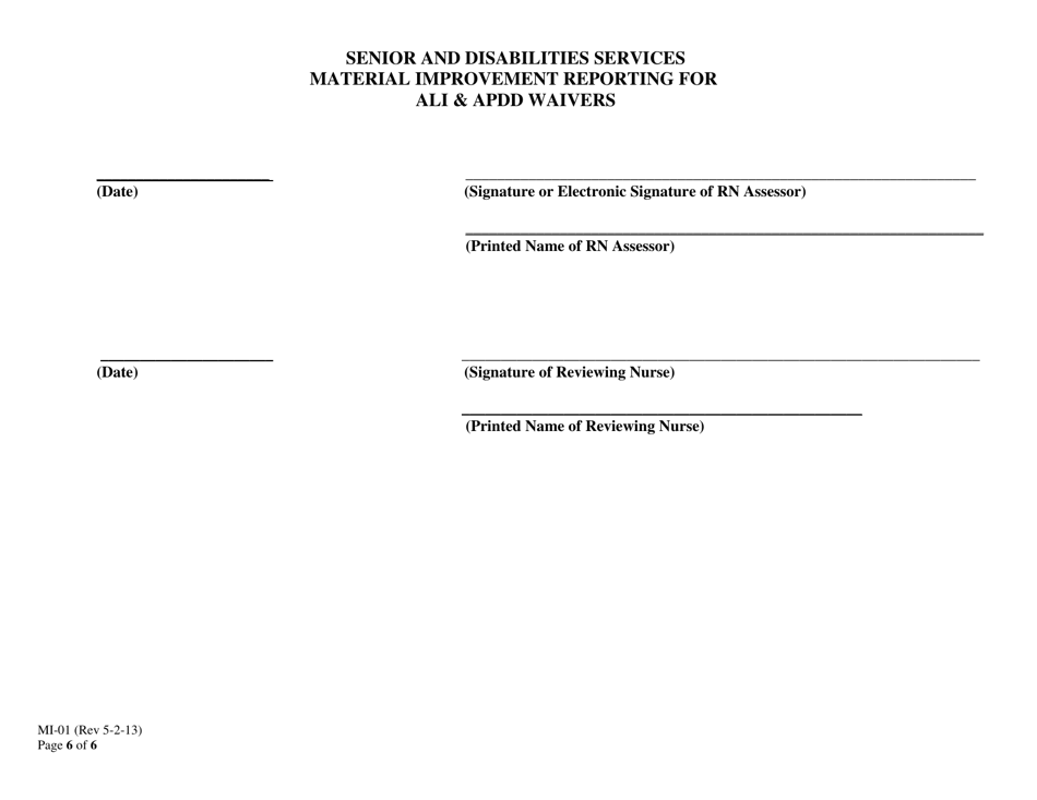 Form MI-01 Material Improvement Reporting for Ali  Apdd Waivers - Alaska, Page 6