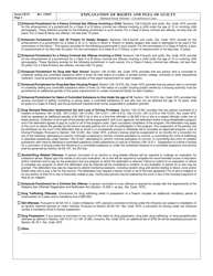 Form CR-52 Explanation of Rights and Plea of Guilty (Habitual Felony Offender- Circuit or District Court) (For Offenses Committed on or After January 30, 2016) - Class D Felonies - Alabama, Page 2