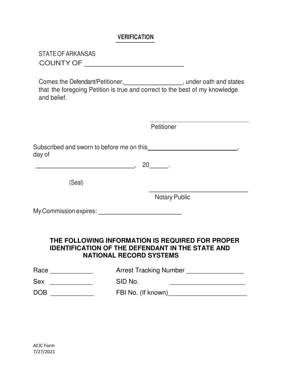 Petition to Seal a Misdemeanor Conviction for Driving or Boating While Intoxicated - Arkansas, Page 3