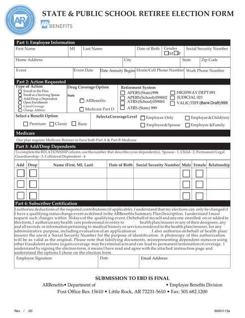 Form 6000-F-13A  Printable Pdf