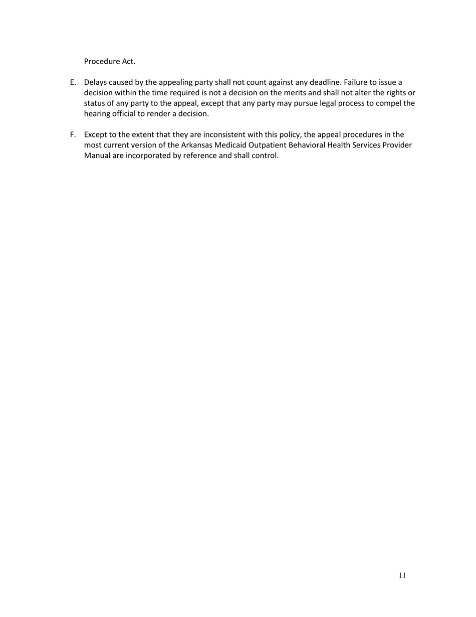 DAABHS Form 900 Attachment 1 Family Support Partner / Peer Support Specialist / Youth Support Specialist Standards Provider Application - Arkansas, Page 11