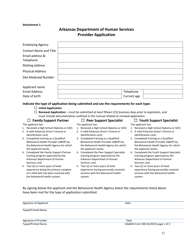DAABHS Form 900 Attachment 1 Family Support Partner/Peer Support Specialist/Youth Support Specialist Standards Provider Application - Arkansas, Page 12