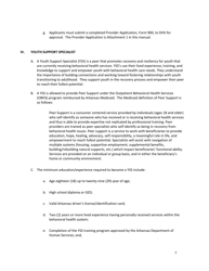 DAABHS Form 900 Attachment 1 Family Support Partner/Peer Support Specialist/Youth Support Specialist Standards Provider Application - Arkansas, Page 5