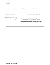 OPM Form 1 Campaign Contribution Certification - Connecticut, Page 2