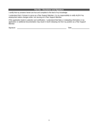Peer Support Membership (Psm) Application - Alabama, Page 3
