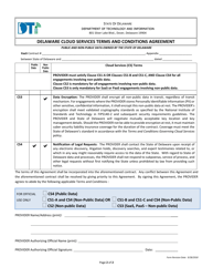 Delaware Cloud Services Terms and Conditions Agreement - Delaware, Page 2