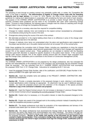 DCM Form B-11 Change Order Justification - Alabama, Page 2