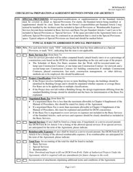 DCM Form B-3 Checklist - Preparation of Agreement Between Owner and Architect Submitted on Paper - Alabama, Page 2