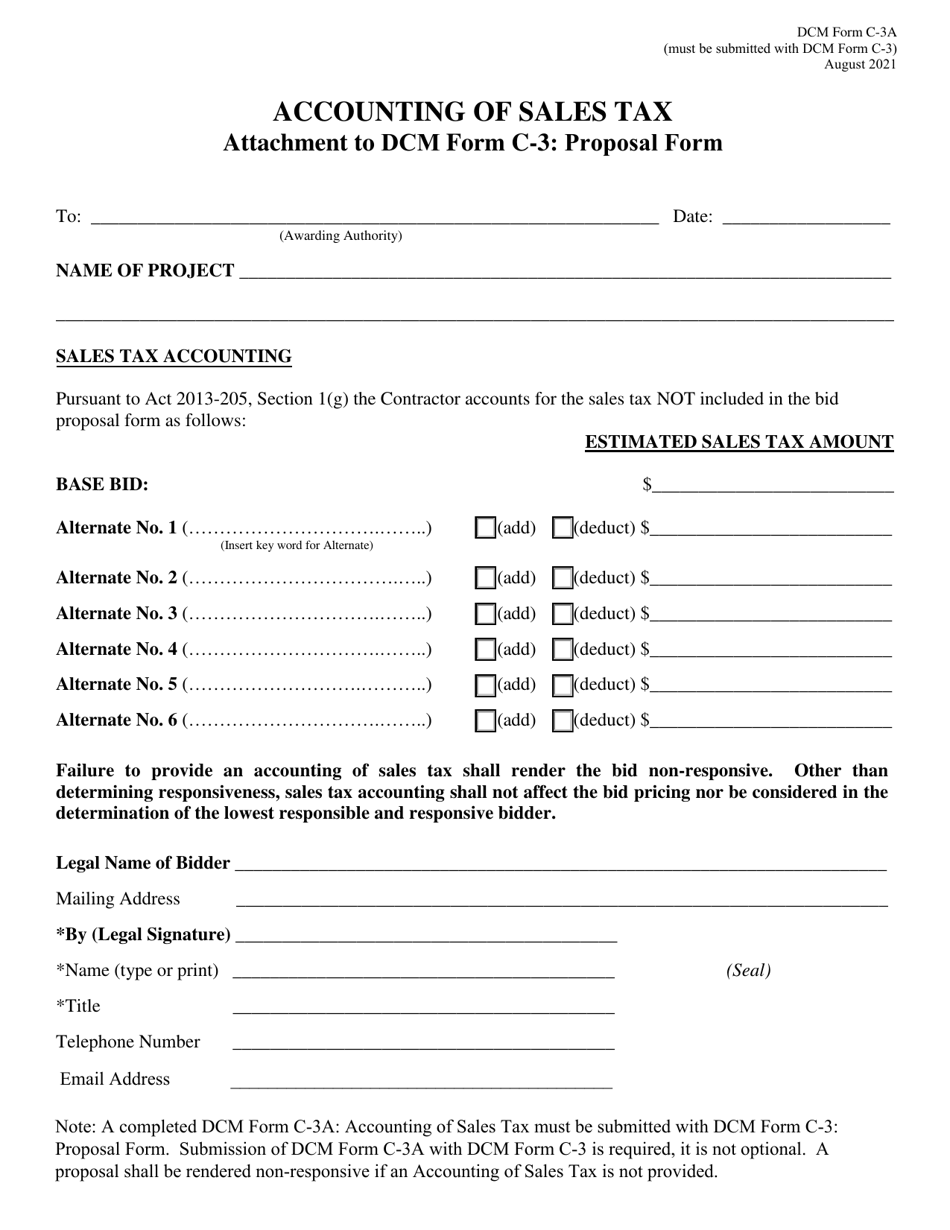 DCM Form C-3A - Fill Out, Sign Online and Download Fillable PDF ...