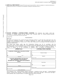 DCM Form C-5 Construction Contract - Fully Locally-Funded Al Community College System Project - Alabama, Page 2