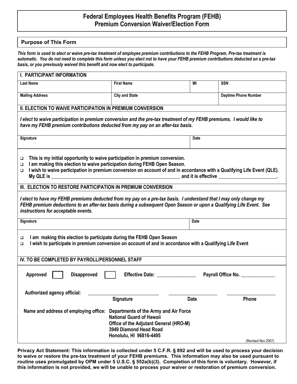 Checklist for Federal Employees Returning to Duty (Rtd) Under Userra - Hawaii, Page 6