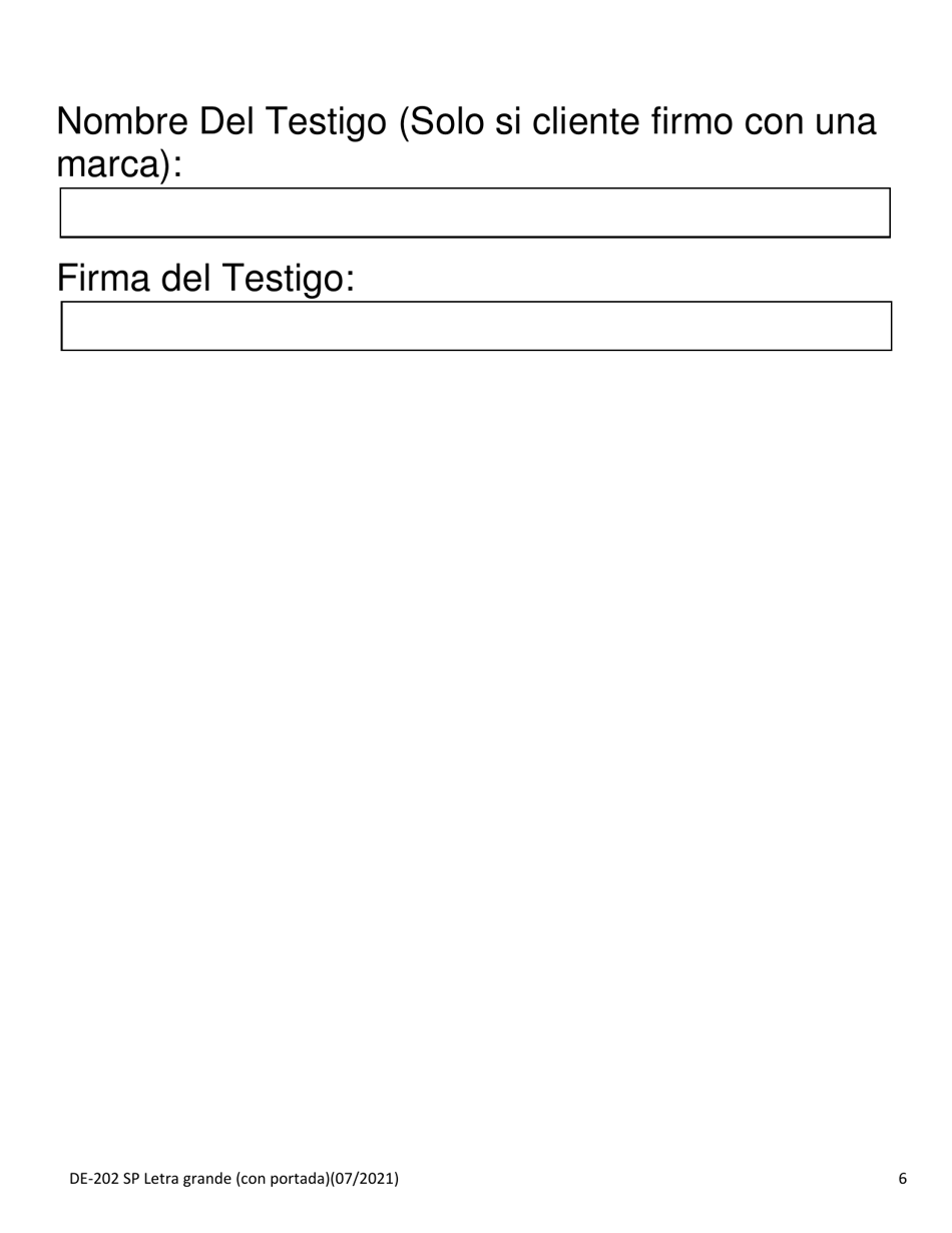 Formulario DE-202 SP Autorizacion Para Revelar a Ahcccs Informacion Protegida Acera De Su Salad - Letra Grande - Arizona (Spanish), Page 8