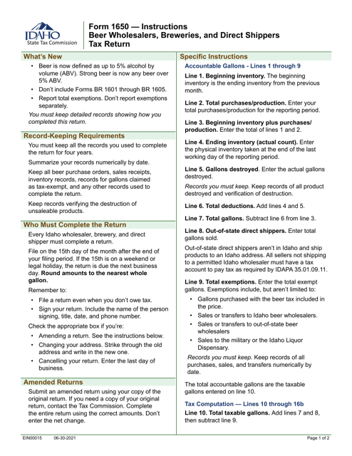 Form 1650  Printable Pdf