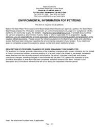 Document preview: Environmental Information for Petitions - California