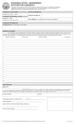 Form SC-2A Statewide Office - Independent Petition for Candidacy - Idaho, Page 3