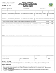 Form CO-790S Analysis of Improper Payment/Internal Control Statement - Connecticut