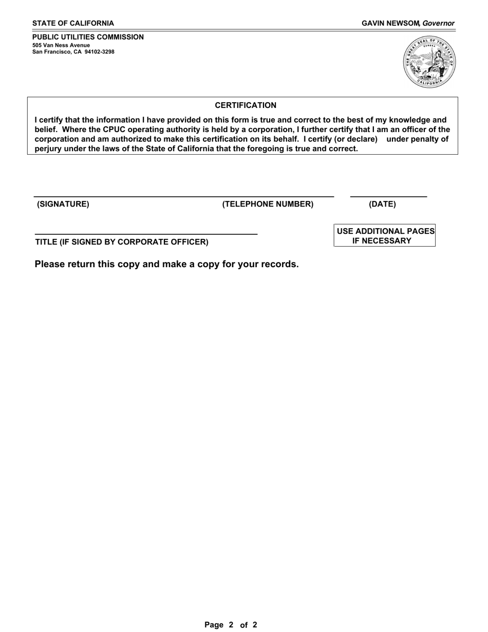 Puc Workers Compensation Report - California, Page 2