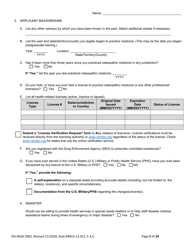 Form DH-MQA5002 Osteopathic Physician Application for Temporary Certificate for Active Duty Military and Veterans Practicing in Areas of Critical Need - Florida, Page 5