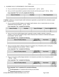 Form DH-MQA5002 Osteopathic Physician Application for Temporary Certificate for Active Duty Military and Veterans Practicing in Areas of Critical Need - Florida, Page 7