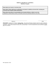 Midwifery Advisory Council Member Application - California, Page 2