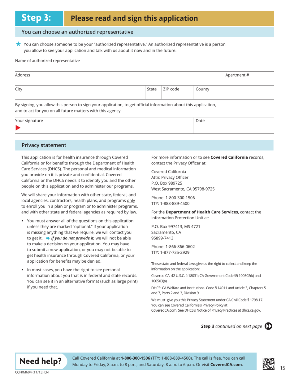 Form CCFRM604 Fill Out, Sign Online and Download Fillable PDF