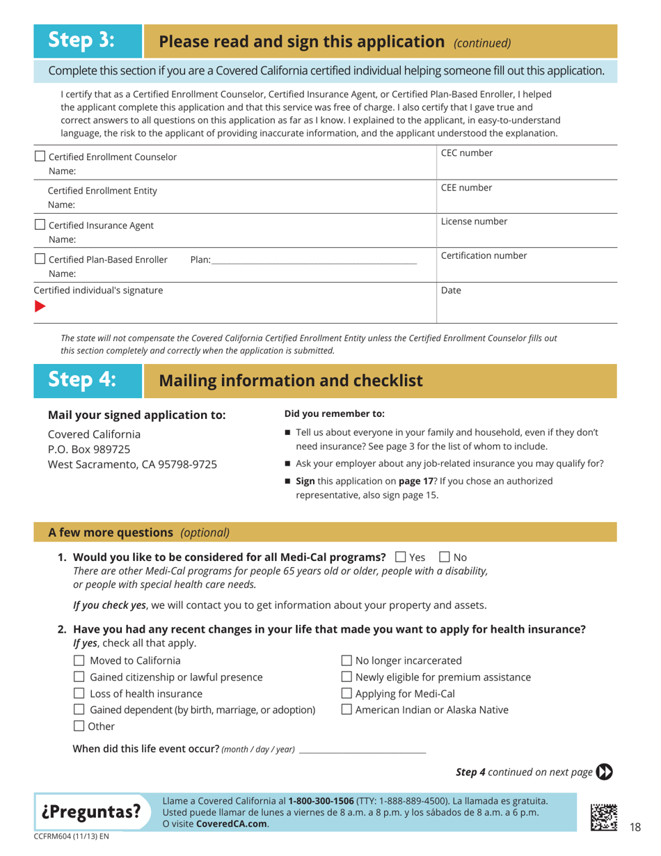 Form CCFRM604 Fill Out, Sign Online and Download Fillable PDF