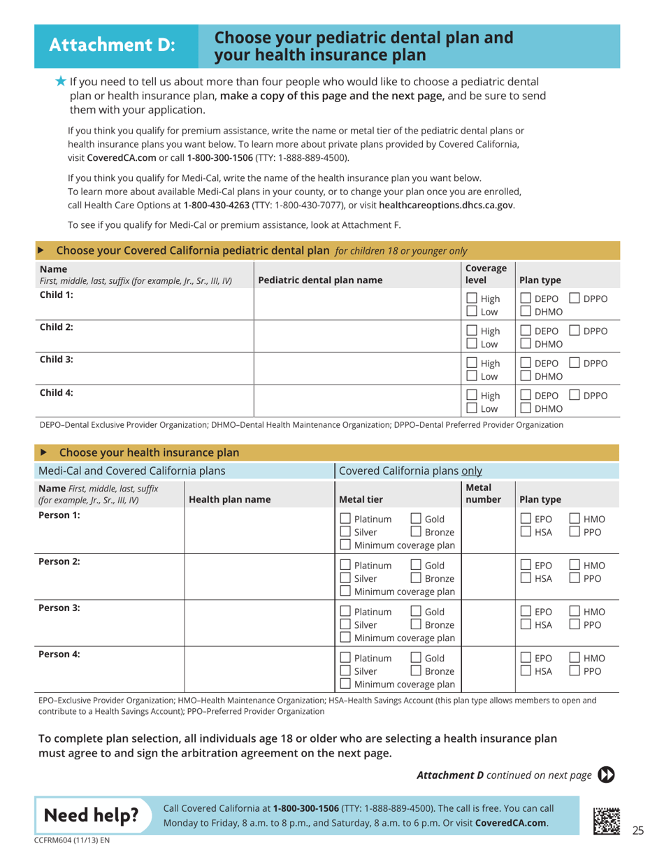 Form CCFRM604 Fill Out, Sign Online and Download Fillable PDF