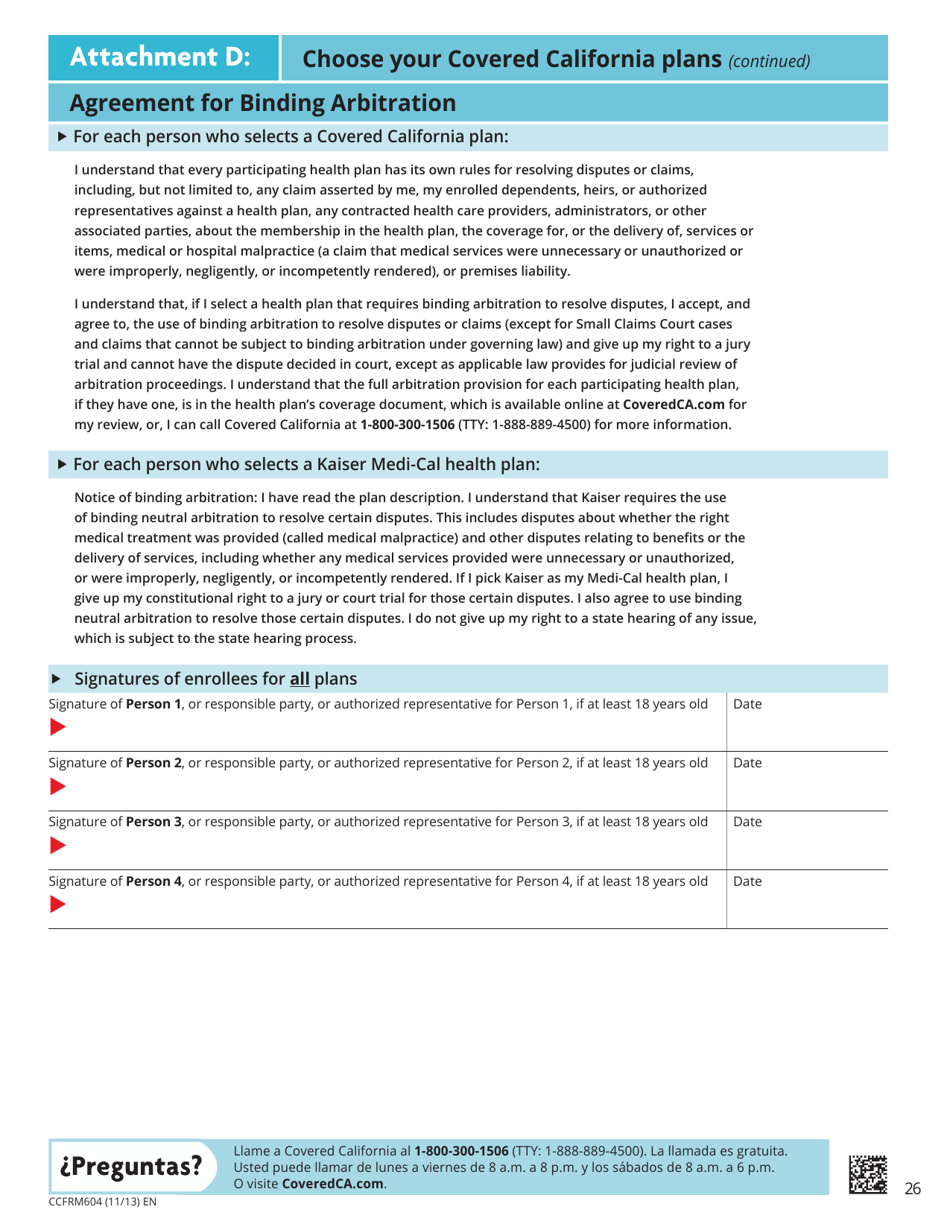 Form CCFRM604 Application for Health Insurance - California, Page 27