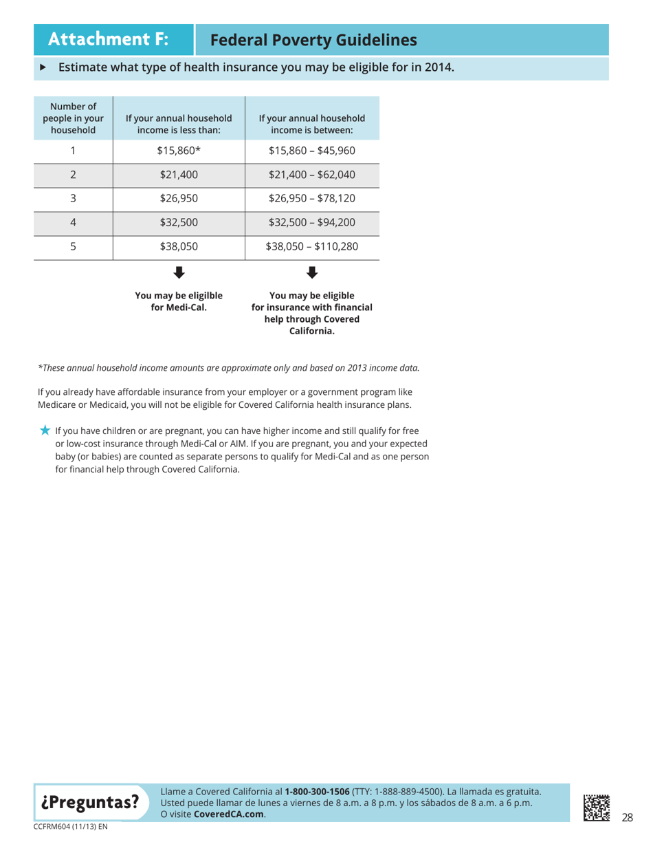 Form CCFRM604 Application for Health Insurance - California, Page 29
