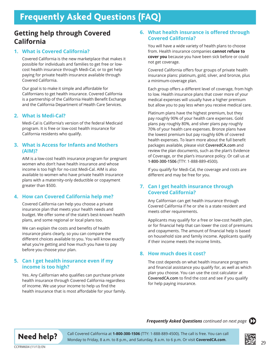 Form CCFRM604 Application for Health Insurance - California, Page 30