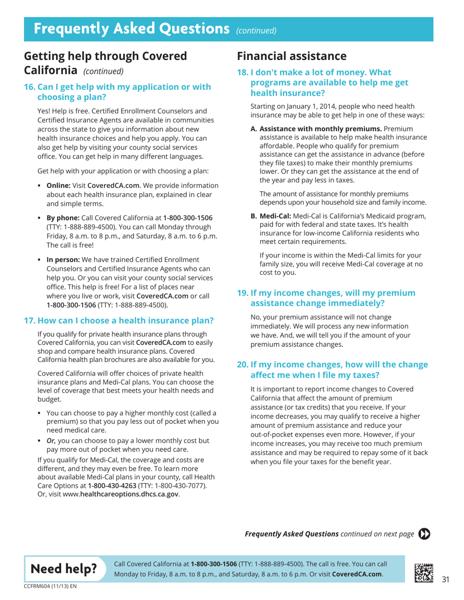 Form CCFRM604 Application for Health Insurance - California, Page 32