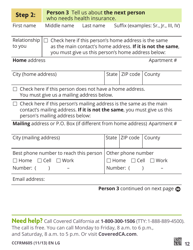Form CCFRM605 Large Print Application for Private Health Insurance - California, Page 14