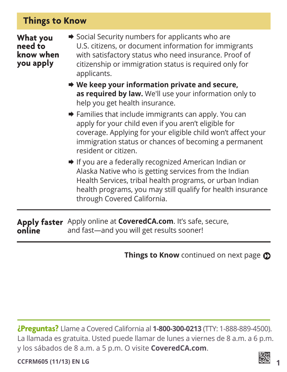 Form CCFRM605 Large Print Application for Private Health Insurance - California, Page 3