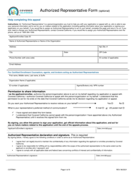 Form CCFR901 Request for a State Fair Hearing to Appeal a Covered California Eligibility Determination - California, Page 4