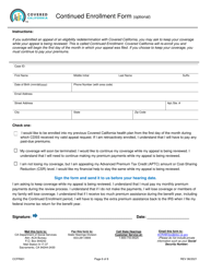 Form CCFR901 Request for a State Fair Hearing to Appeal a Covered California Eligibility Determination - California, Page 6