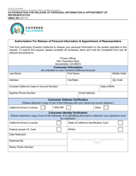 Form HBEX403 Authorization for Release of Personal Information &amp; Appointment of Representative - California