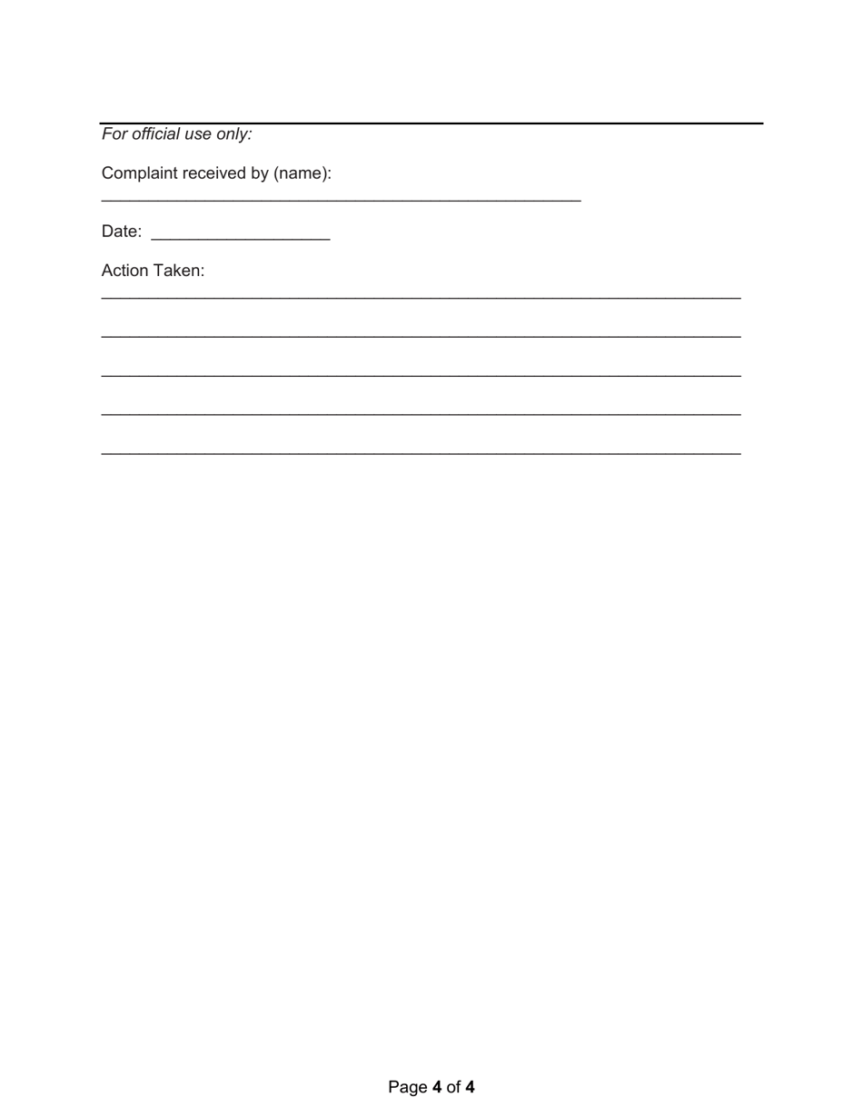 Forma Para Quejas De Servicios Bilingues - California (Spanish), Page 4