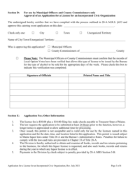 Application for a License for an Incorporated Civic Organization - Maine, Page 4