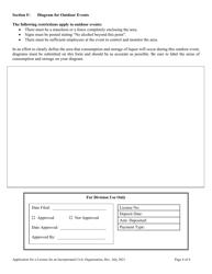 Application for a License for an Incorporated Civic Organization - Maine, Page 5