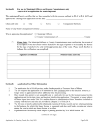 Application for a Catering Permit - Maine, Page 4