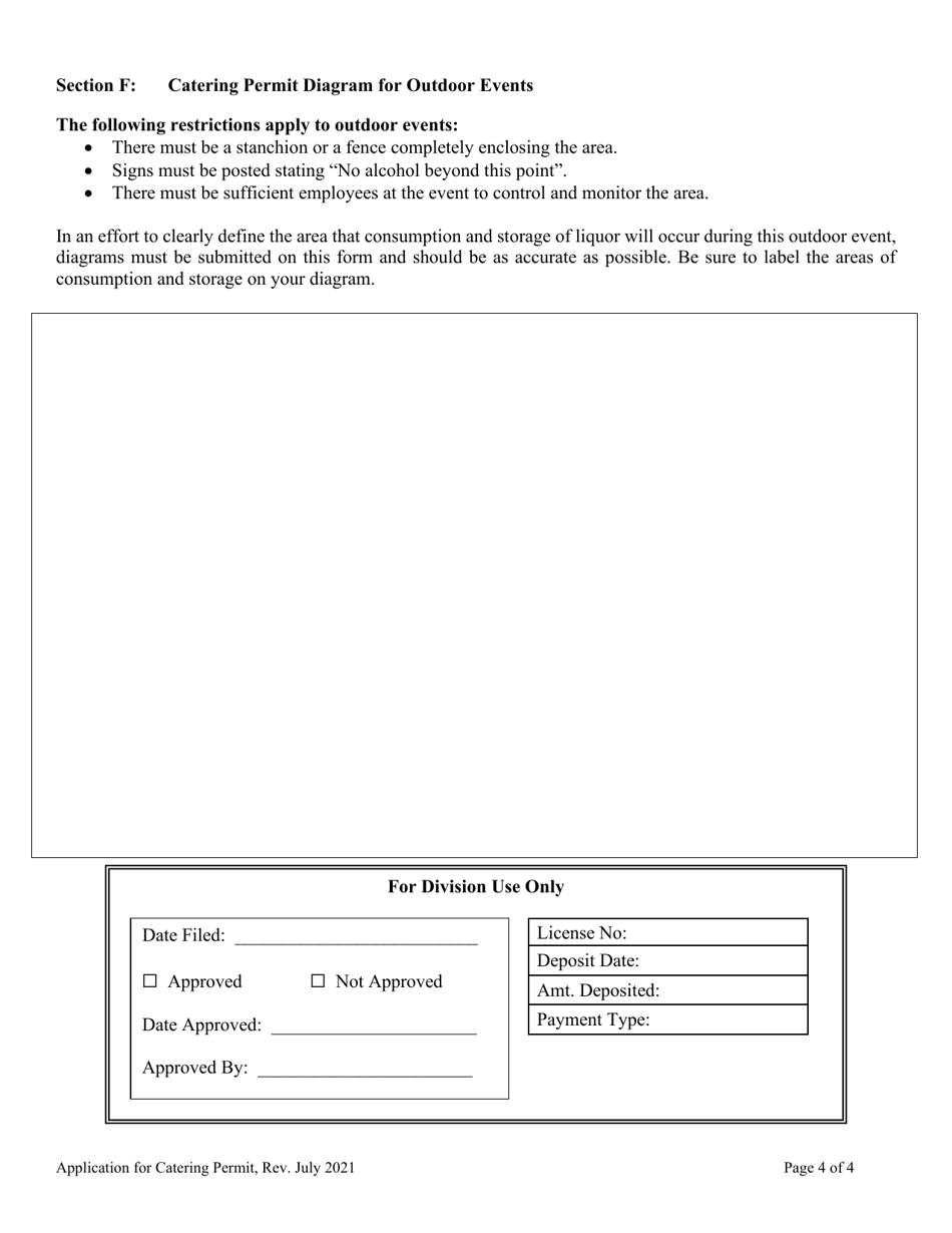 Application for a Catering Permit - Maine, Page 5