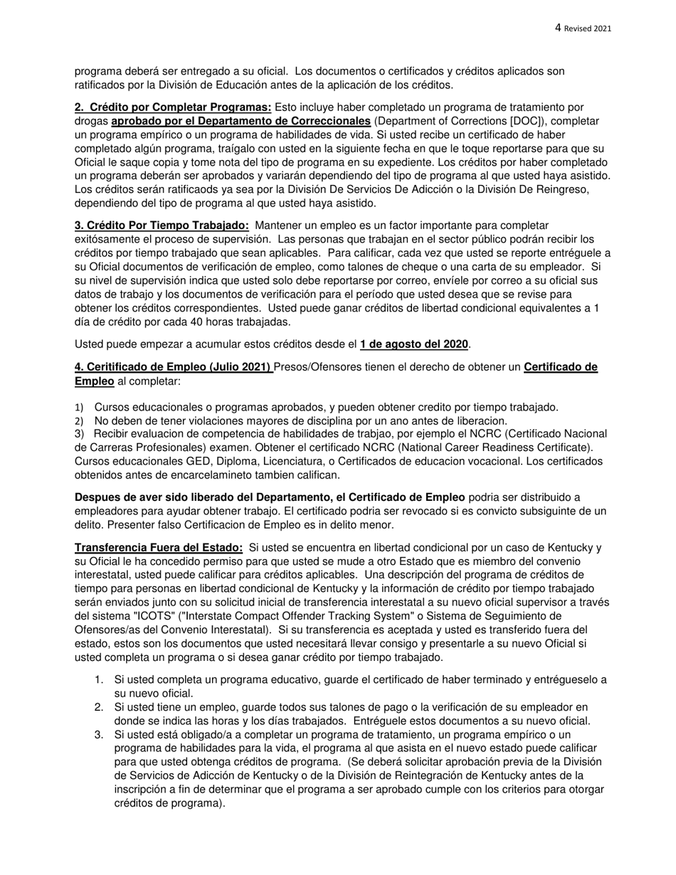 Lista De Control Para Clientes / As Nuevos / As - Kentucky (Spanish), Page 4