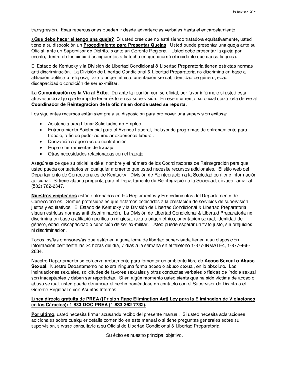 Lista De Control Para Clientes / As Nuevos / As - Kentucky (Spanish), Page 6