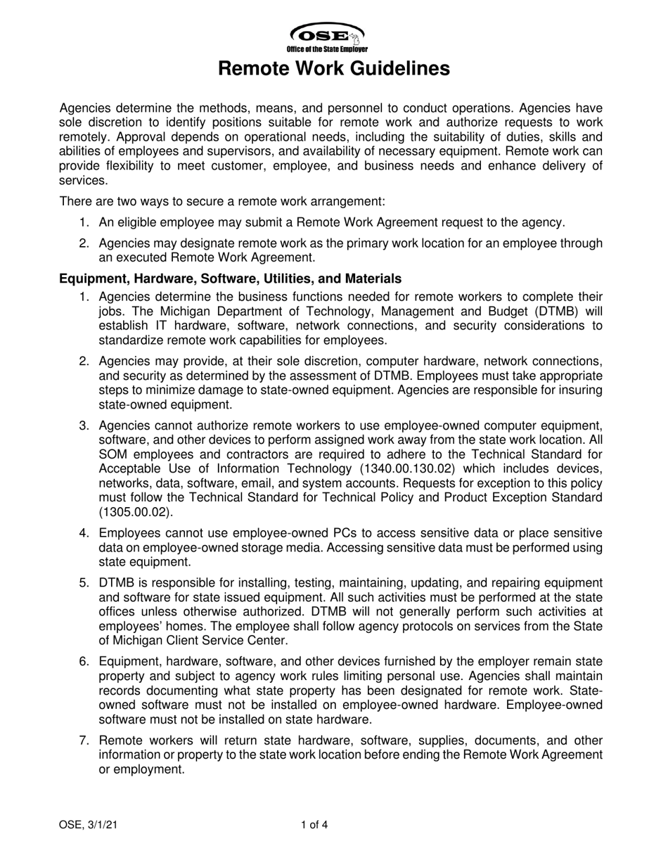 Remote Work Agreement - Michigan, Page 7