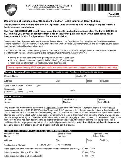 Form 6256  Printable Pdf