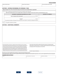 Form HLTH5493 Special Authority Request - Evolocumab - British Columbia, Canada, Page 2