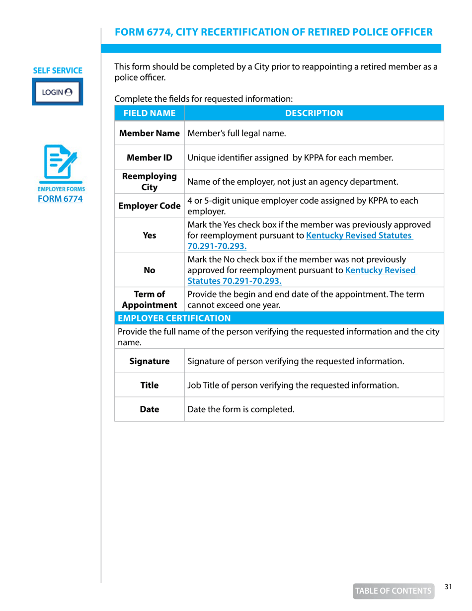 Instructions for Form 2011, 2020, 2023, 4150, 4225, 6000H, 2012, 2110, 6487, 6500, 6501, 6751, 6752, 6753, 6760, 6764, 6766, 6767, 6768, 6769, 6770, 6774, 7071, 7072, 7250, 7851, 8030 - Kentucky, Page 31