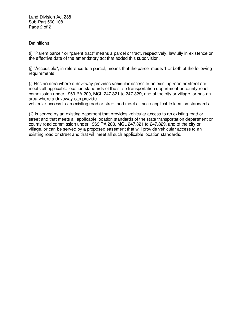 Form PR6287 Private Road Easement Letter and Application - Michigan, Page 10