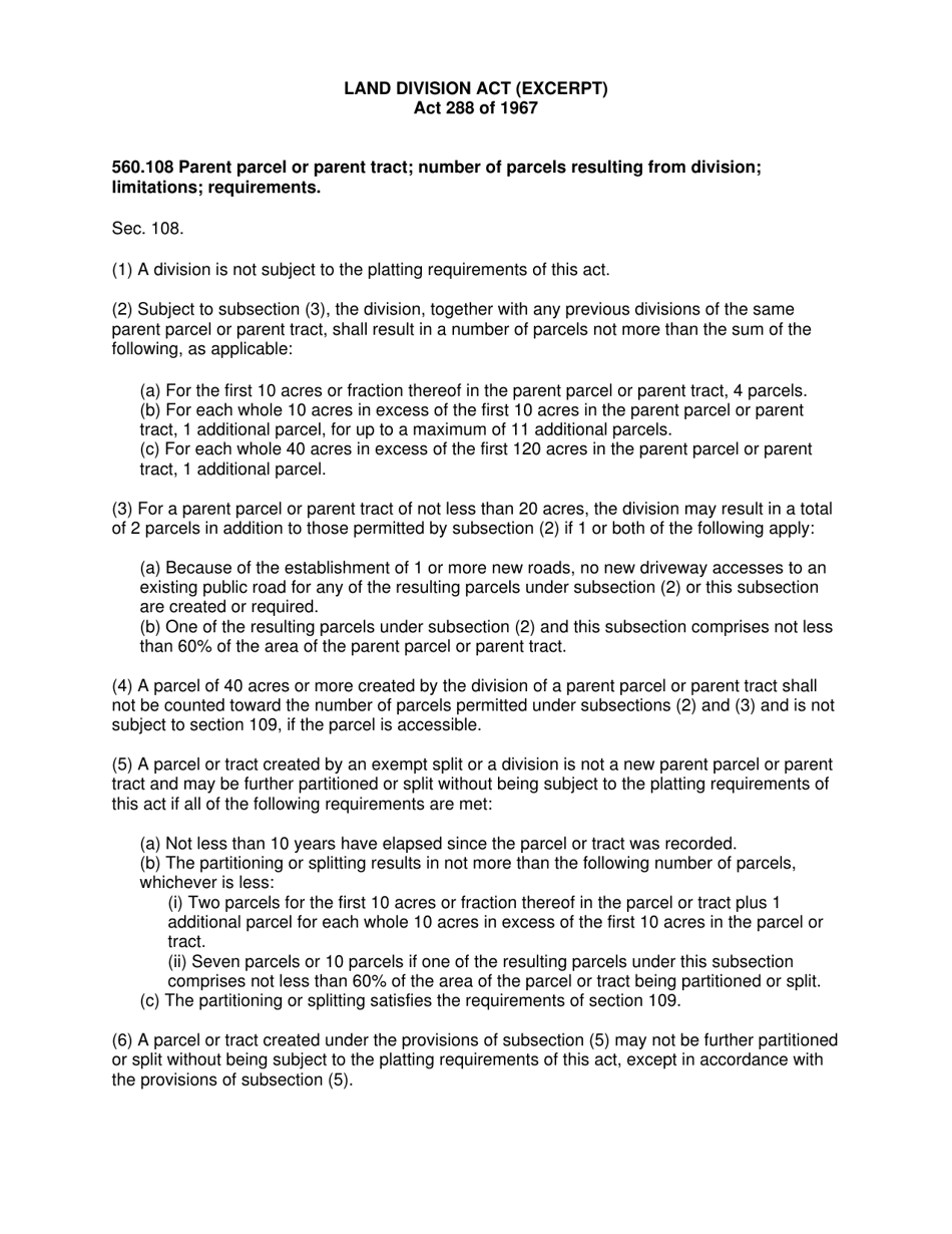 Form PR6287 Private Road Easement Letter and Application - Michigan, Page 9