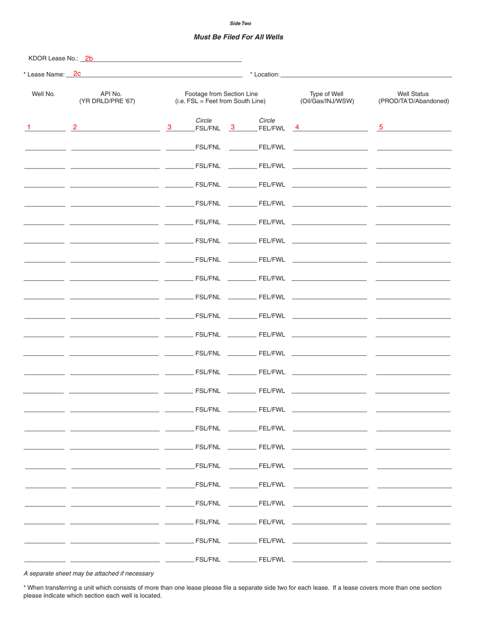 Form T-1 Request for Change of Operator Transfer of Injection or Surface Pit Permit - Kansas, Page 7